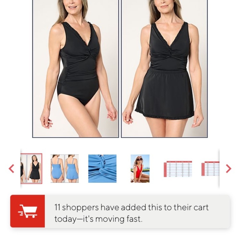 Susan Graver Black One-Piece Swimsuit
